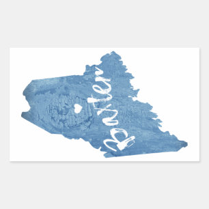 Baxter State Park Maine Wood Grain Rectangular Sticker