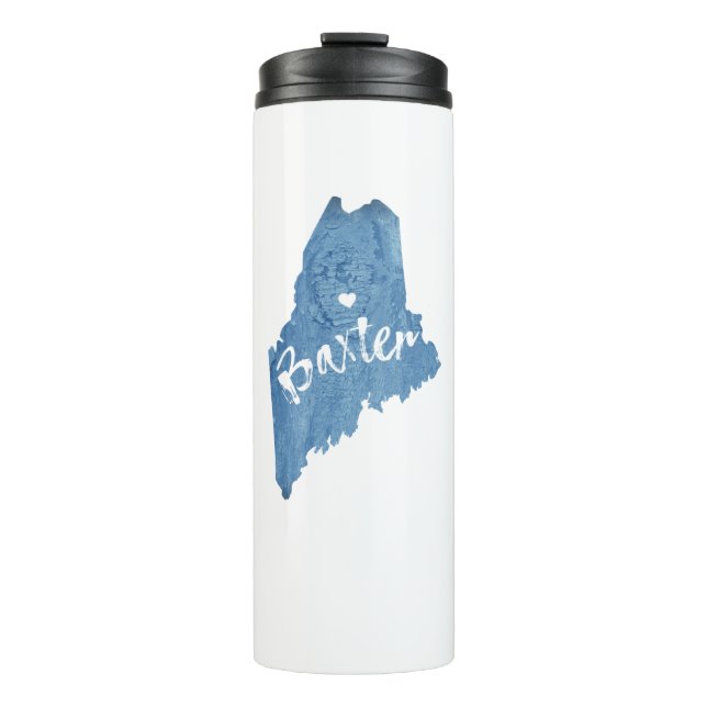 Baxter State Park Maine Wood Grain Thermal Tumbler (Front)