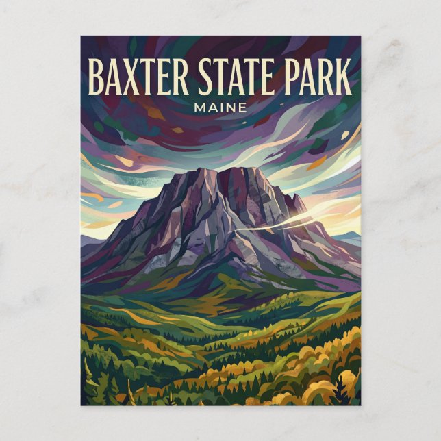 Baxter State Park USA Postcard (Front)