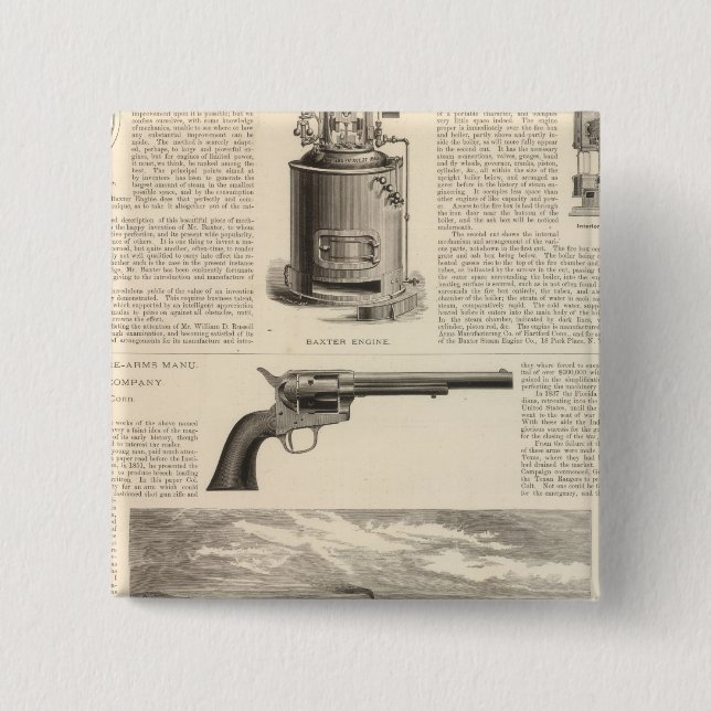 Baxter Steam Engine Company 15 Cm Square Badge (Front)