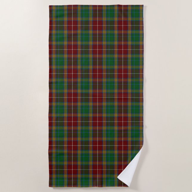Baxter Tartan Plaid Beach Towel (Front)
