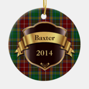 Baxter Tartan Plaid Custom ornament