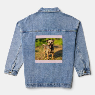 Bay Area Border Terriers – Risograph Style Dog Art Denim Jacket