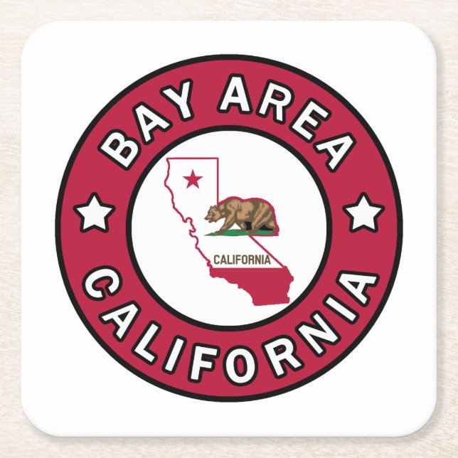 Bay Area California Square Paper Coaster (Front)