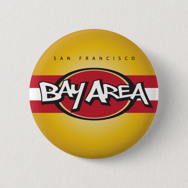 Bay Area Red & Gold Button (Front)