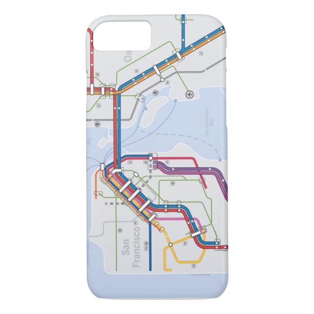 Bay Area Transit Map Case-Mate iPhone Case (Back)
