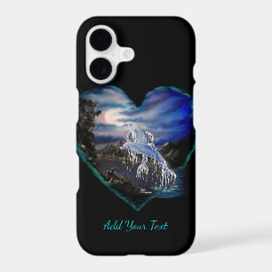 Bay at Night , Dolphin Love , Add Your Text