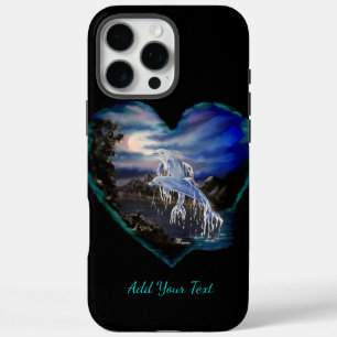 Bay at Night , Dolphin Love , Add Your Text iPhone 16 Pro Max Case