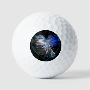 Bay at Night , Dolphin Love Golf Balls