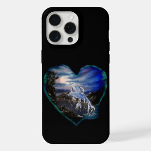 Bay at Night , Dolphin Love iPhone 15 Pro Max Case