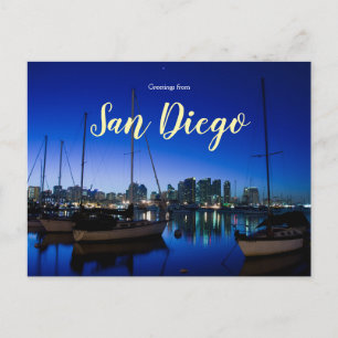 Bay California Greetings from San Diego Postcard