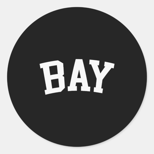 Bay  classic round sticker (Front)