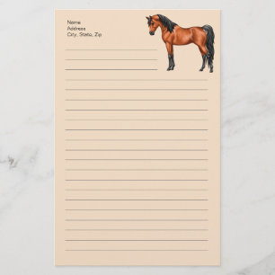 Bay Egyptian Arabian Horse Stationery