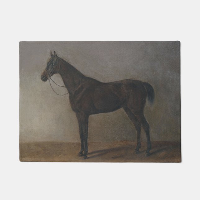 Bay Gelding Horse (by Albrecht Adam) Doormat (Front)