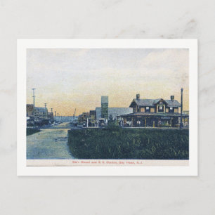 Bay Head, New Jersey, Main St, Vintage Postcard