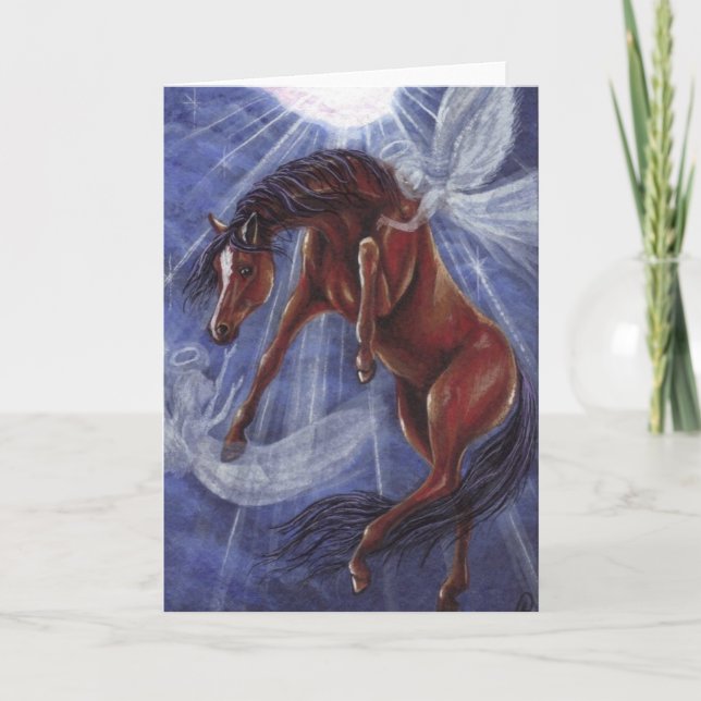 BAY HORSE Angels Heaven Note Card (Front)
