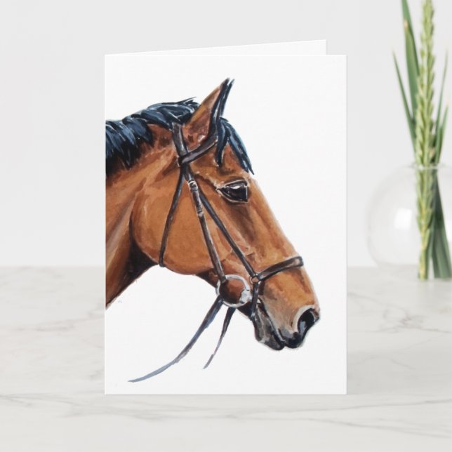 Bay Horse Blank Card (Front)