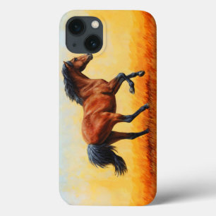 Bay Horse Galloping iPhone 13 Case