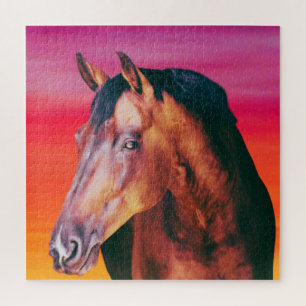 Bay Horse Gradient    Jigsaw Puzzle