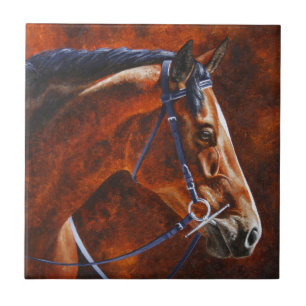 Bay Horse Hanoverian Warmblood Tile