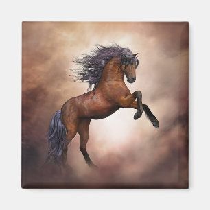 Bay Horse Rearing Magnet