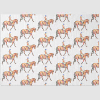 Bay Horse Trotting Dressage Tissue Paper