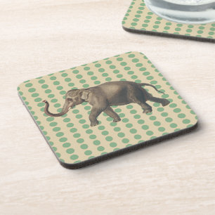 Bay Leaf Spice Moods Dots with Elephant Coaster