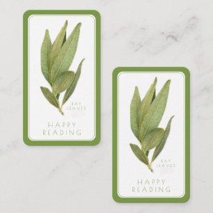 BAY LEAVES Bookmark - 3.5x2 Card + Text / Green