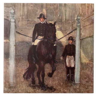 Bay Lipizzan Stallion Piaffe Tile