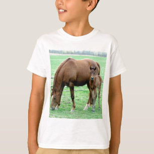 Bay Mare and Her Colt T-Shirt