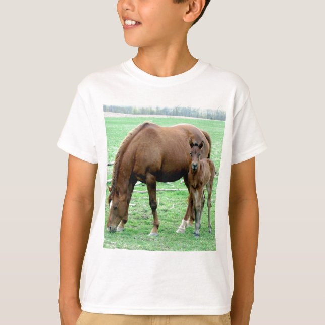 Bay Mare and Her Colt T-Shirt (Front)