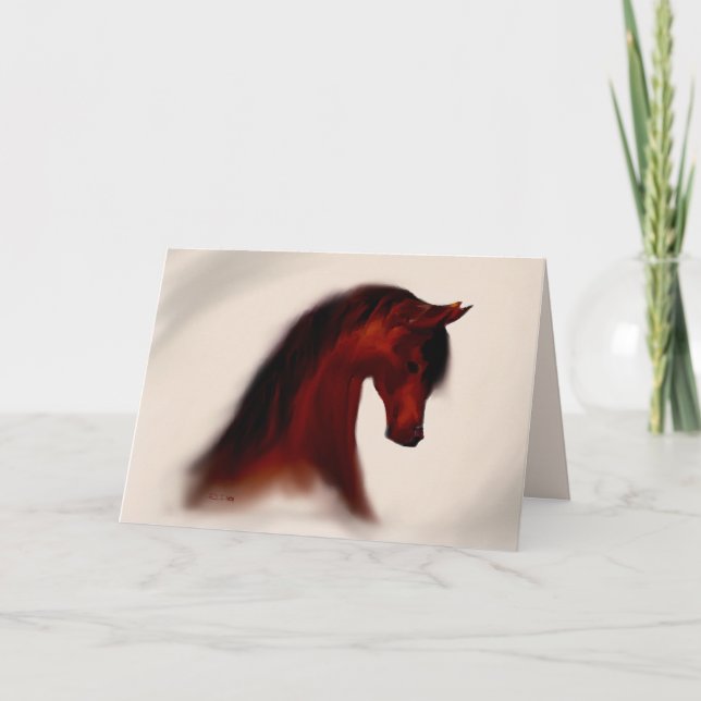 "Bay Mare" ~ Greeting Card (blank) (Front)
