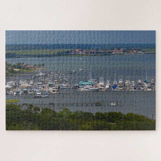 Bay Marina Boats Sailboats Yachts Coast Jigsaw Puzzle (Horizontal)
