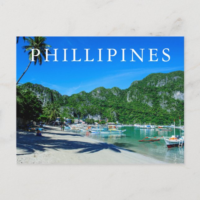 Bay Of El Nido Beach Postcard (Front)