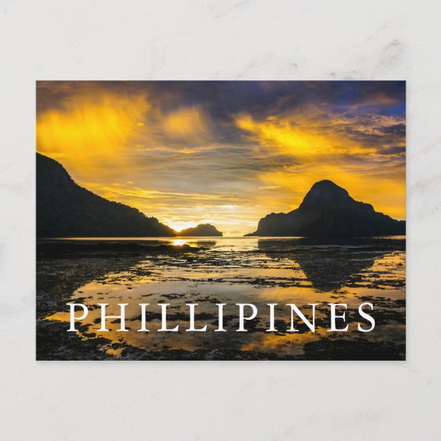 Bay Of El Nido Sunset Postcard (Front)