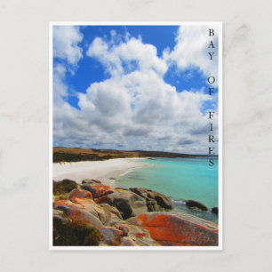 bay of fires beach view postcard