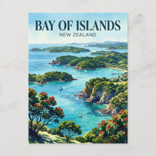 Bay of Islands New Zealand Postcard