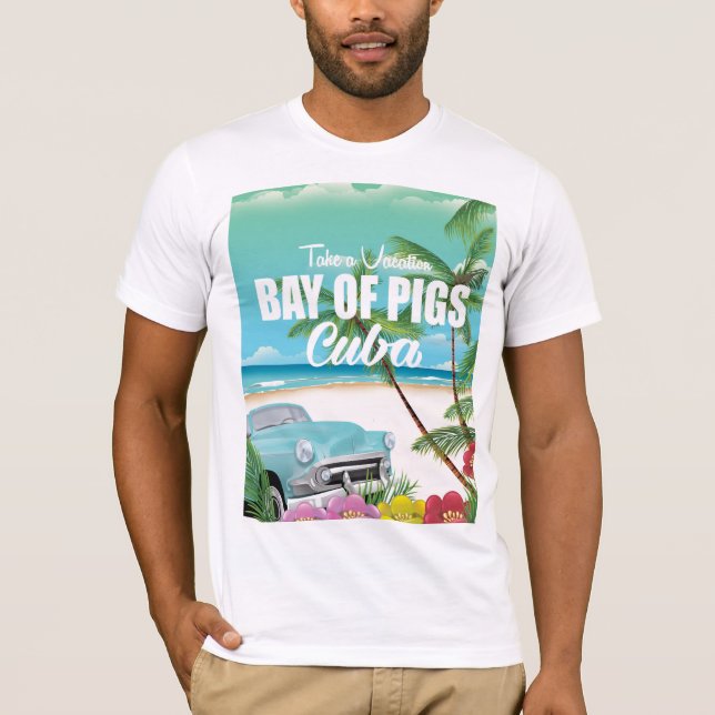Bay of Pigs, Cuba beach vacation poster T-Shirt (Front)