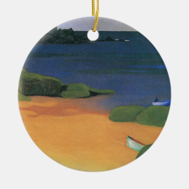 Bay of Tregastel by Felix Vallotton, Fine Art Ceramic Ornament (Front)