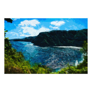 Bay On the Road to Hana Maui Hawaii Abstract Photo Print