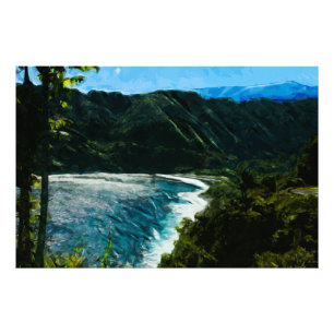 Bay On the Road to Hana Maui Hawaii Abstract Photo Print