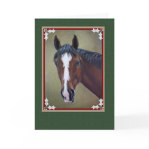 Bay OTTB Horse Christmas