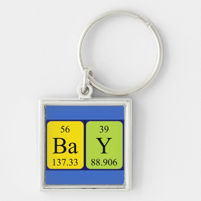 Bay periodic table name keyring (Front)