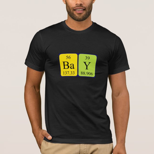 Bay periodic table name shirt (Front)