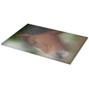 Bay Shire Draught Horse Face Animal Cutting Board