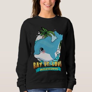 BAY ST LOUIS MISSISSIPPI Cute Baby Dolphin Beach S Sweatshirt