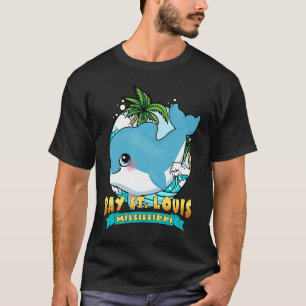BAY ST LOUIS MISSISSIPPI Cute Baby Dolphin Beach S T-Shirt