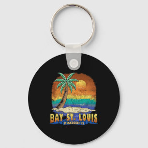 Bay St. Louis Mississippi Vintage Distressed Souve Key Ring