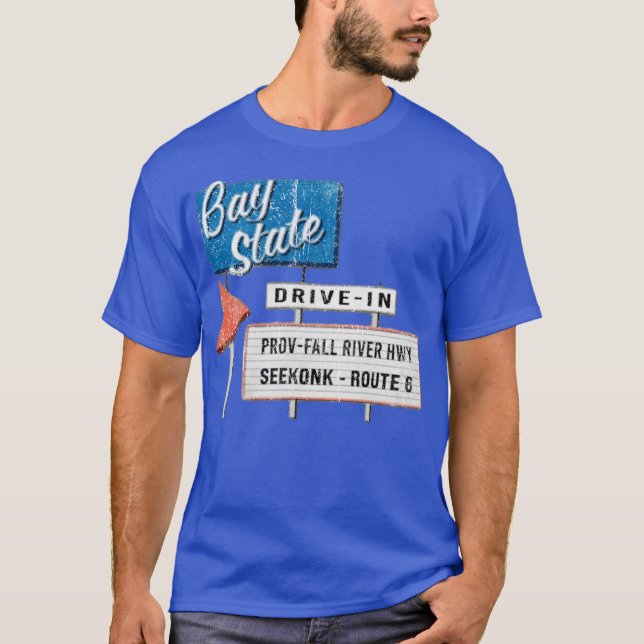 Bay State Drive In Theatre Retro T-Shirt (Front)