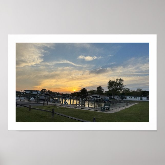 Bay Sunset Poster (Front)